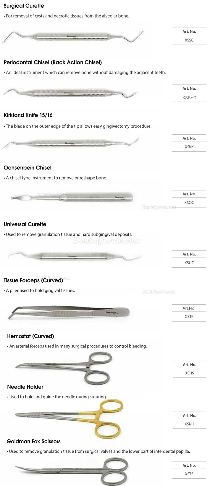 Dentium Oralchirurgie Kit 18-teiliges Zahnimplantat Chirurgie Set Basis Instrumentenset